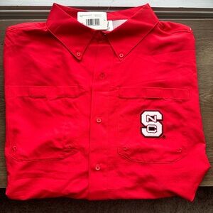 3XL NC State Men’s Button Down with UPF